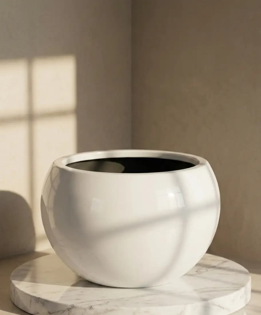 Ivory Orb Planter