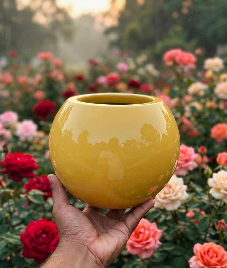 Amber Glow Planter